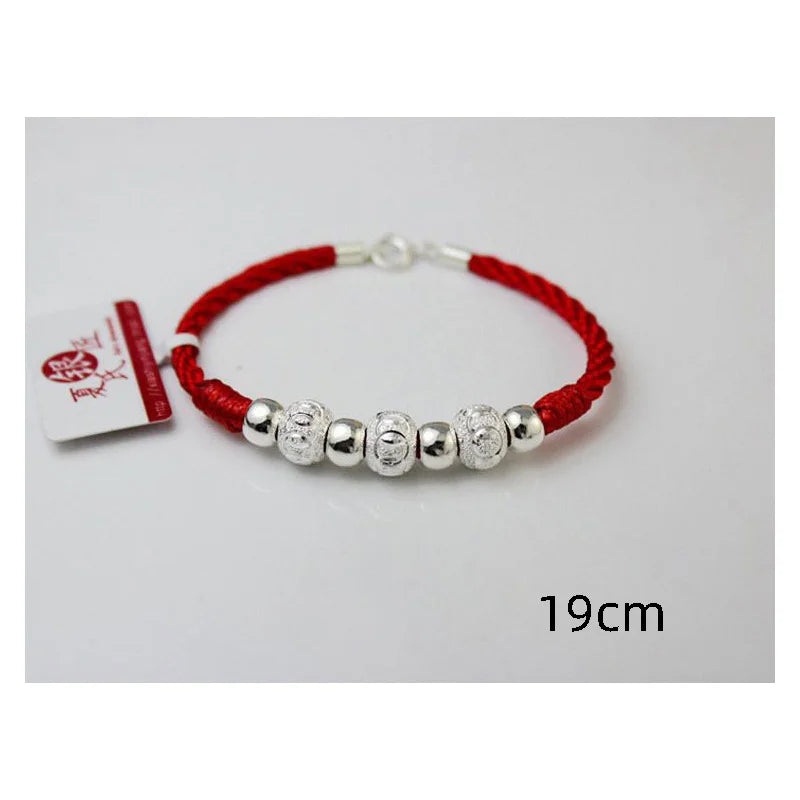 La Monada Bead Red Thread For Hand 925 Sterling Silver Bracelet Red Thread String Rope Bracelets For Women Silver 925 Couple