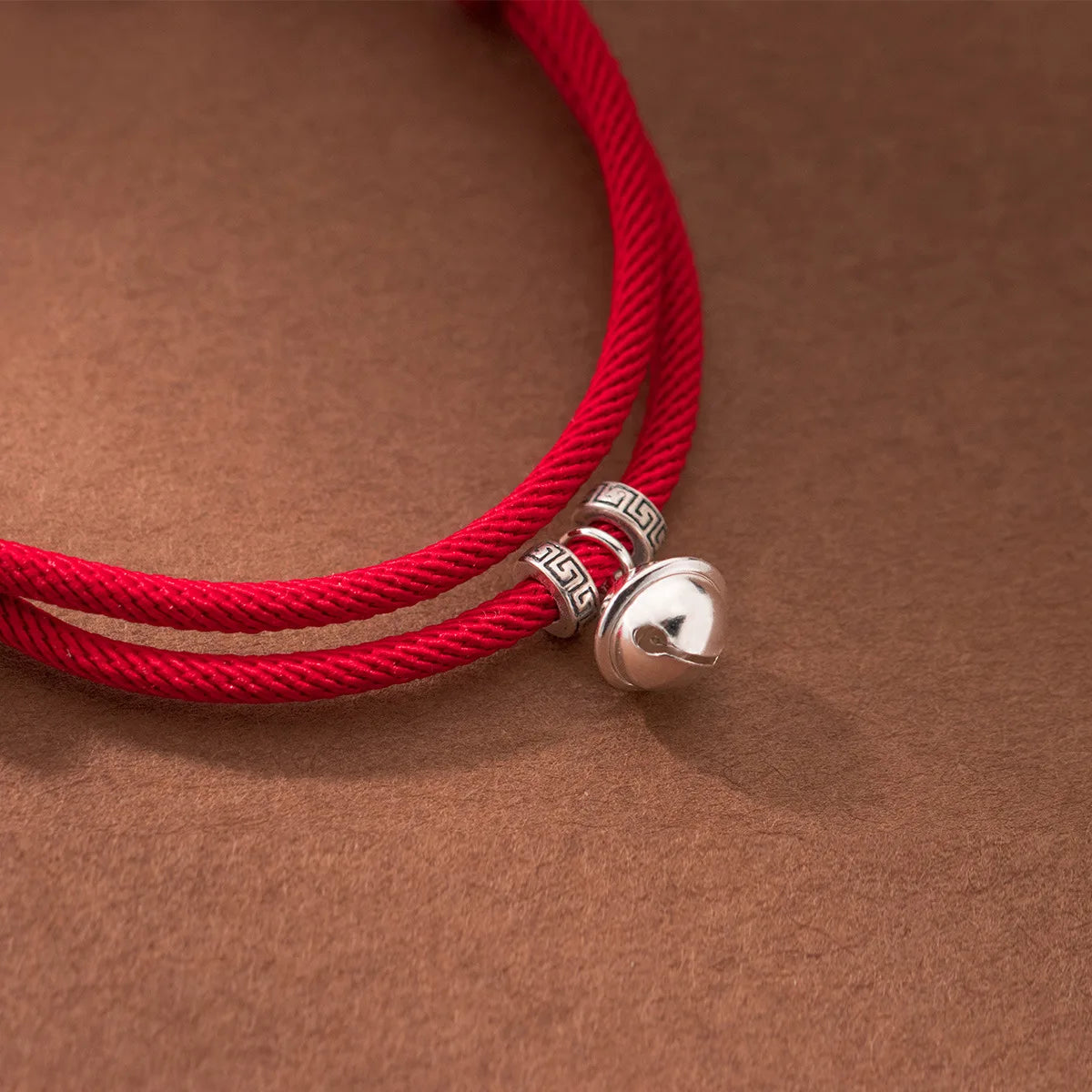 La Monada 15-24cm 925 Sterling Silver Retro Bell Red Rope Bracelets Red Thread Line String Jewelry Bracelets For Women Student